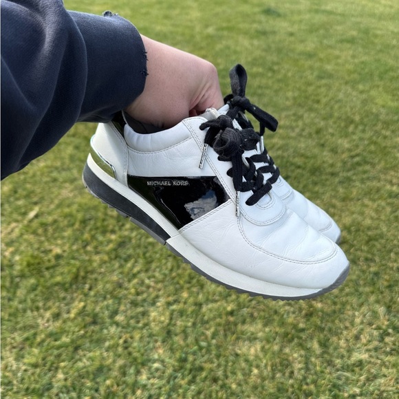 Michael Kors White and Black Sneakers - Picture 1 of 5